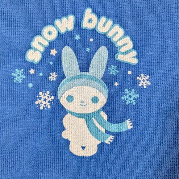 Y2K DAVID AND GOLIATH SNOW BUNNY WAFFLE KNIT SHIRT - Picture 2 of 3